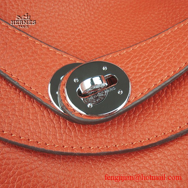 Hermes Women Shoulder Bag Orange 6208